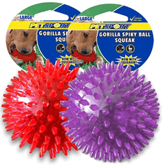 PETSPORT Gorilla Spiky Ball Squeak L 4"