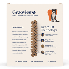 GROOVIES Dog Dental Chews Gravity Box Large 18ct