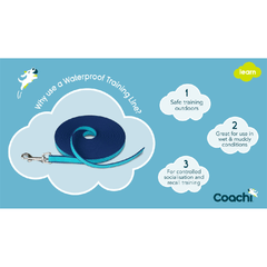 حبل تدريب COACHI المقاوم للماء أزرق داكن/أزرق 10 أمتار