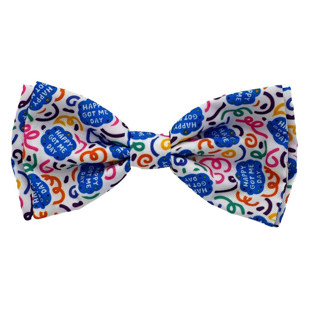 HUXLEY & KENT Bow Tie Happy Got Me Day L
