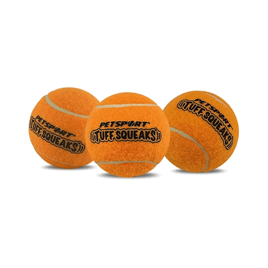 لعبة PETSPORT Tuff Ball Squeak Jr. 1.8 بوصة، عبوة من 3 قطع