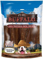 PURE BUFFALO Backstrap Tendon 6 Inch 20 Pack