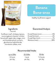 SHAMELESS PETS Dental Sticks Bone-anza 7.2oz