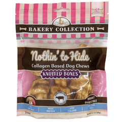 *NOTHIN' TO HIDE Bakery Beef Knotted Bone 4" 3pk