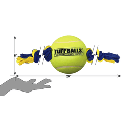 PETSPORT Tuff Ball Tug Mega 29" Rope w/ 6" Ball