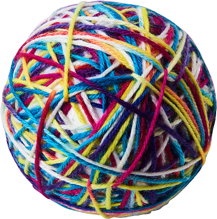 ألعاب قطط من خيوط Sew Much Fun Yarn Ball مقاس 3.5 بوصة، عبوة واحدة