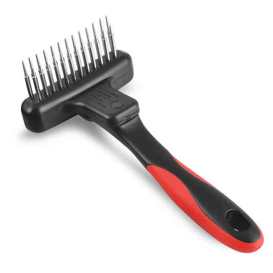 Magic Spring Comb, Blk/Red, 13lng/12sht