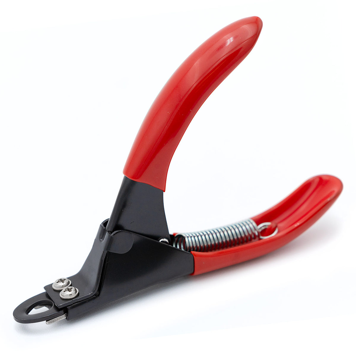 Jeffers Pet Nail Trimmer Small Hole Red – Guillotine Clippers for Dog, Cat, Puppy & Small Animal Grooming – Stainless Steel Blade, Non Slip Grip, Pet Grooming Tool for Home & Travel