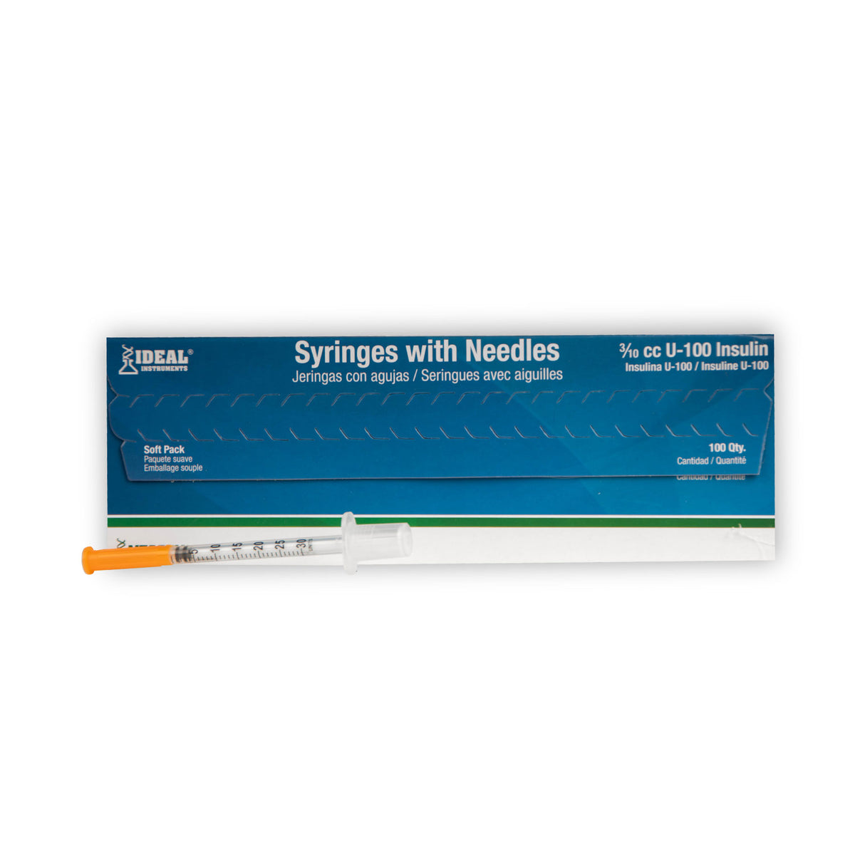 U-100Insulin Syringes, 29 ga x 1/2", 100 Box