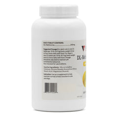 DL Methionine Tablets, 200mg, 1000ct