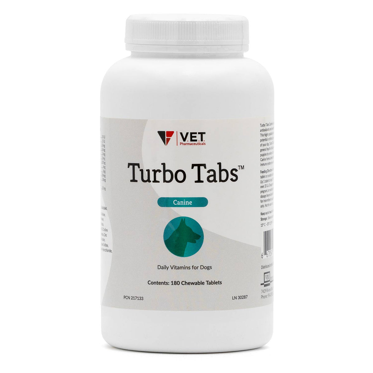 Turbo-Tabs Chewable Daily Vitamins for Dogs, 180ct
