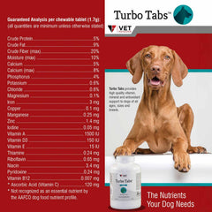 Turbo-Tabs Chewable Daily Vitamins for Dogs, 180ct