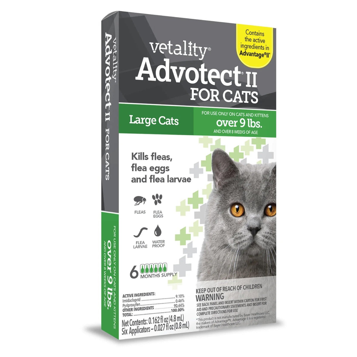 Advotect II for Cats, 6-pack Sz: Cat over 9lbs