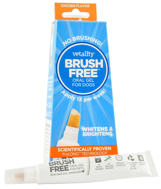 Vetality Brush Free Gel for Dogs, Chicken, 25 gram