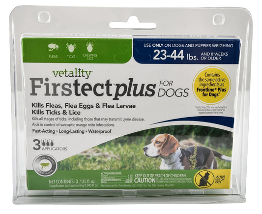 3-pk Vetality Firstect Plus for Dogs 23-44 lb