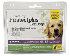 3-pk Vetality Firstect Plus for Dogs 45-88 lb
