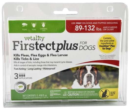 3-pk Vetality Firstect Plus for Dogs 89-132 lb