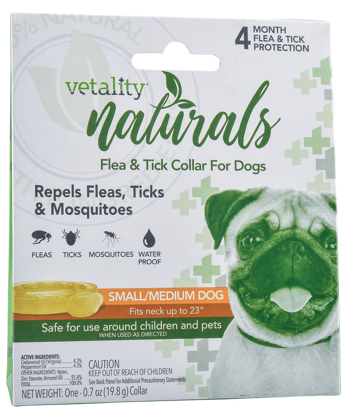 Vetality Naturals Flea & Tick Collar for Dogs Size: Small/Medium