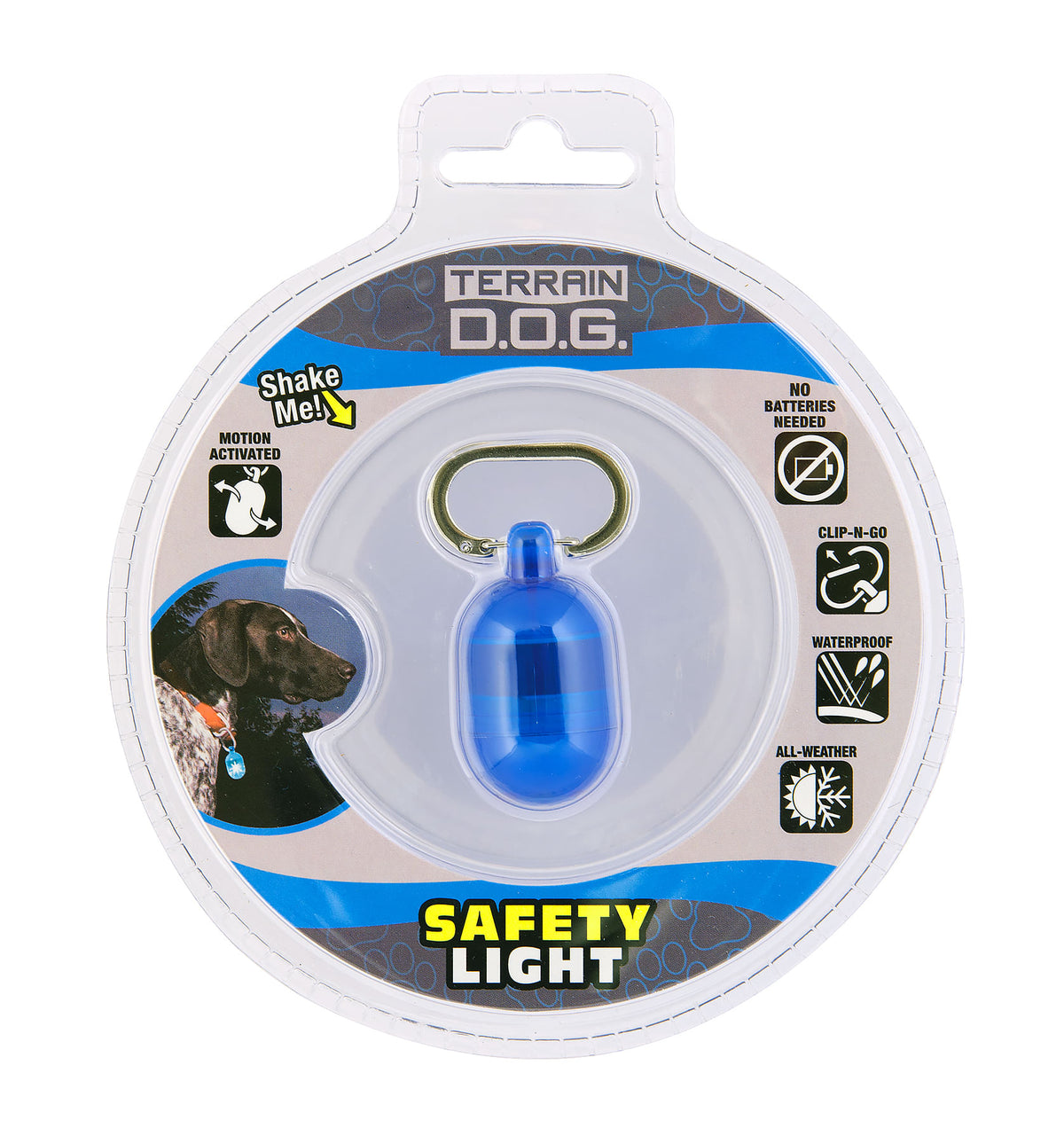 Terrain D.O.G.Dog Collar Light | No Batteries Needed | Blue