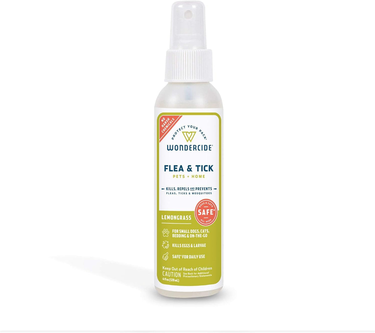 Wondercide Flea, Tick & Mosquito Control Spray for Pets + Home, 4 oz, Lemongrass
