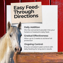 Jeffers Equine Get-A-Way Feed Additive Powder – Natural Garlic & Thiamine Supplement for Horses, Supports Comfort and Well-Being - 2lb