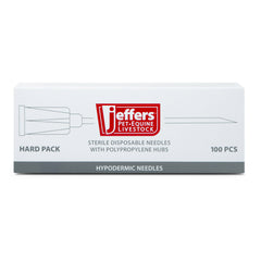 Jeffers Poly Hub Veterinary Needles 100 Pack – Sterile Hypodermic Needles for Injections, Luer Lock & Slip Syringes – Medical Lab Supplies for Cattle, Goat, Pets, Livestock, Vet Use - 16ga x 1.5"