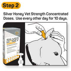 Silver Honey Rapid Ear Care Vet Strength Ear Treatment Rinse + Concentrated Doses