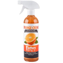 Jeffers Pet Cologne Spray with Coat Conditioner for Dogs & Cats, Orange Creme - Detergent & Soap Free Grooming Fragrance Mist, Deodorizer, Freshener, Safe for Pets, Salon, Home Use - 16 oz